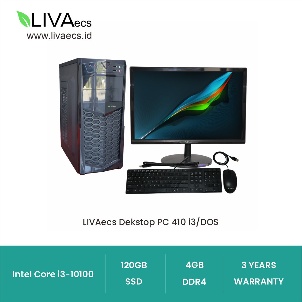 LIVAecs Dekstop PC 410 i3-10100 DOS