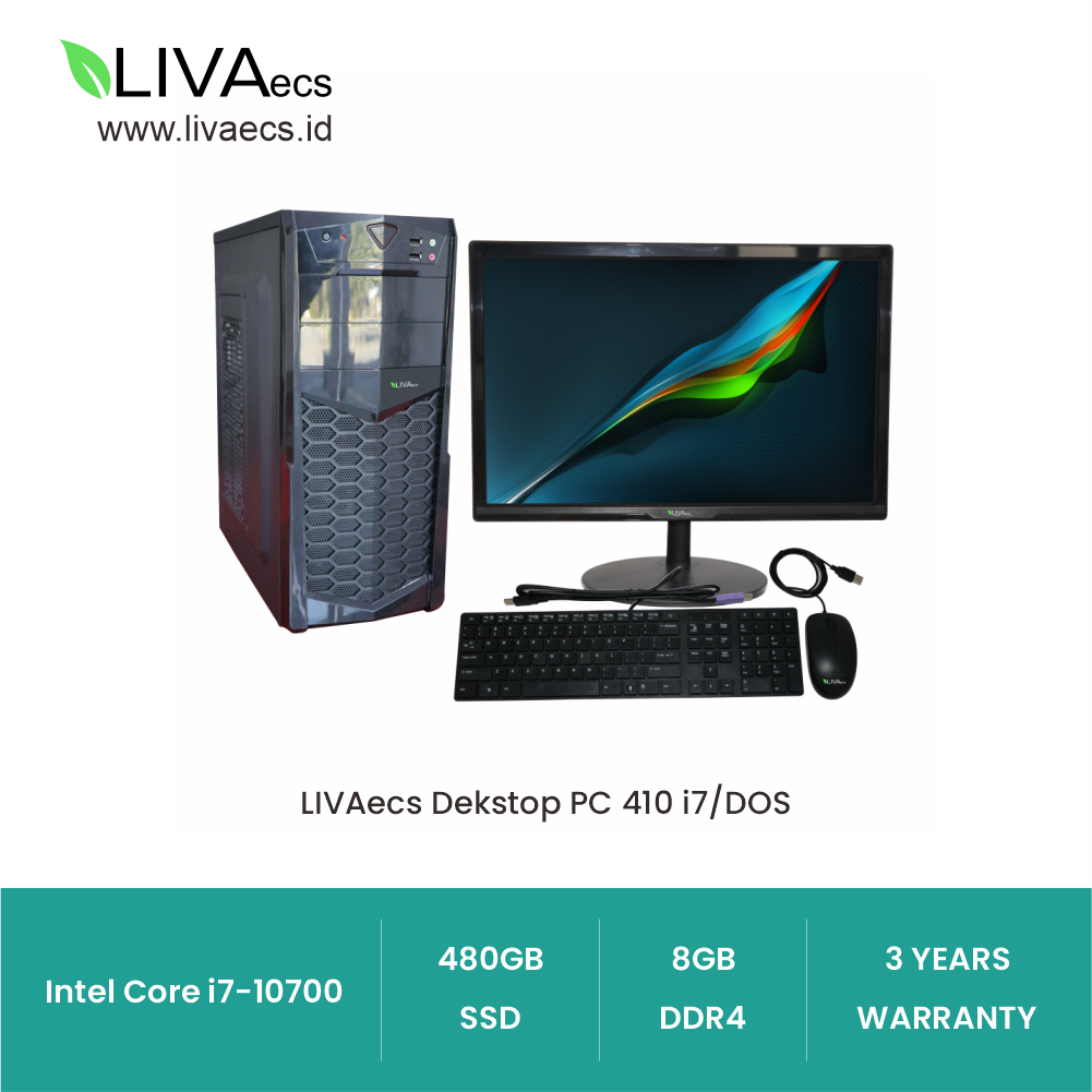 LIVAecs Dekstop PC 410 i7-10700 DOS