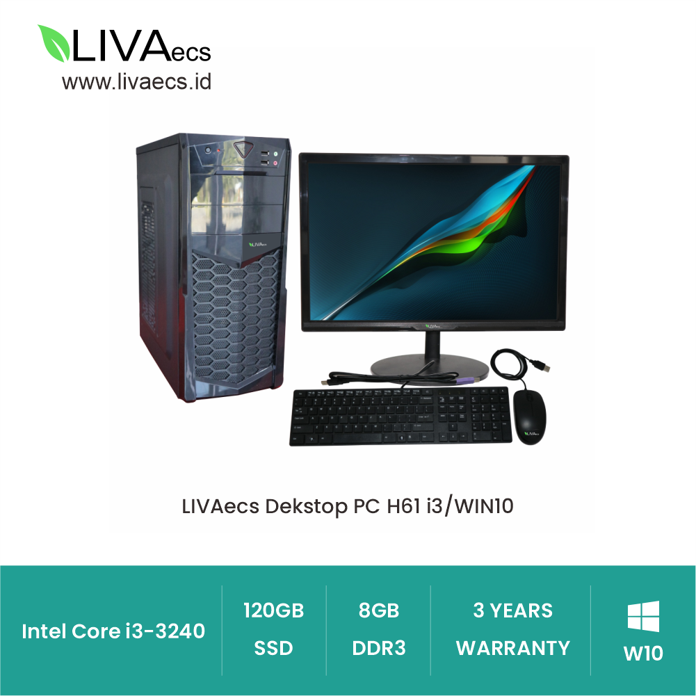 LIVAecs Dekstop PC H61 i3 WIN10