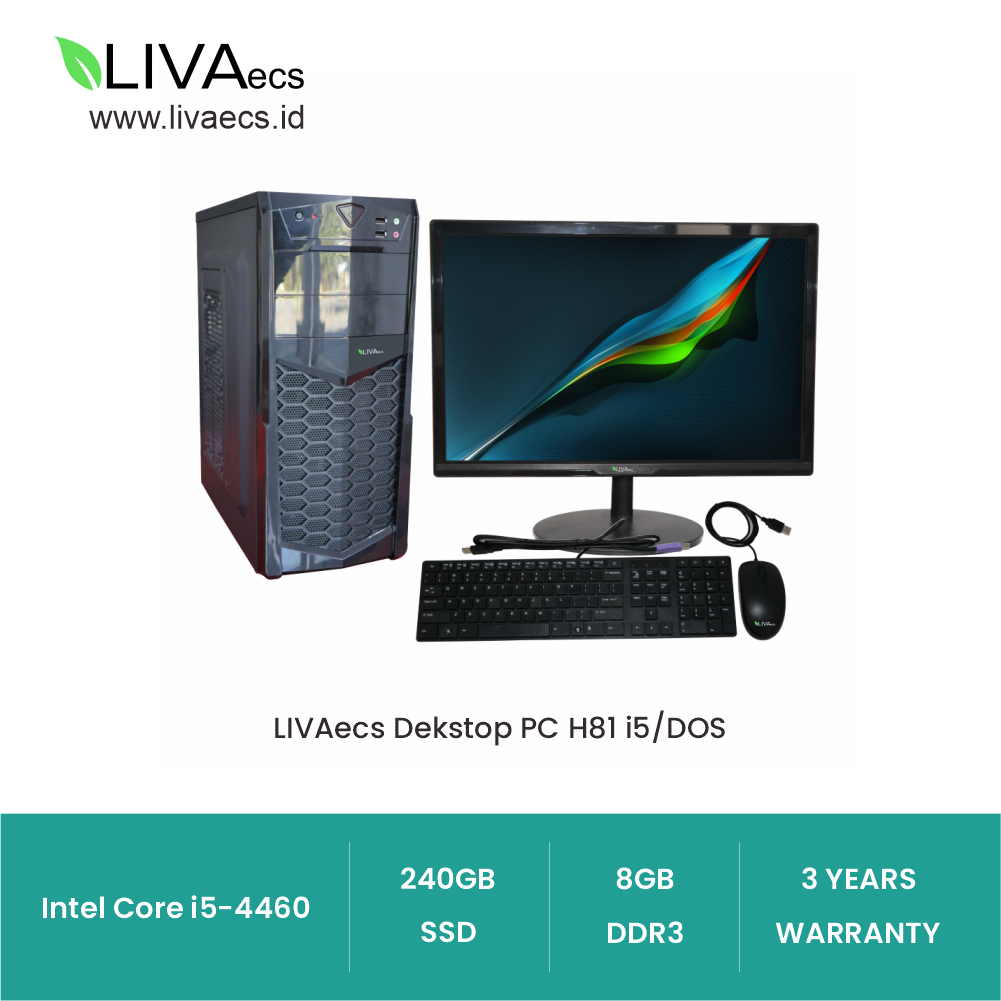 LIVAecs Dekstop PC H81 i5-4460 DOS